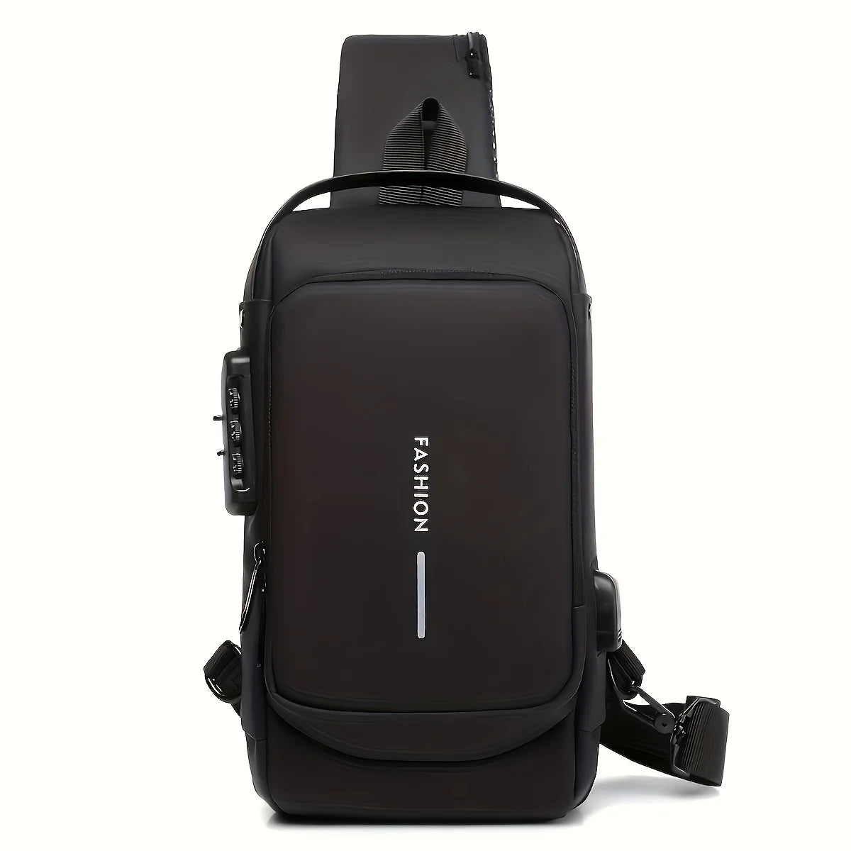 Anti-diefstal borsttas voor heren, modieuze schuine motor- en casual sportrugzak, duurzame Oxford-stof