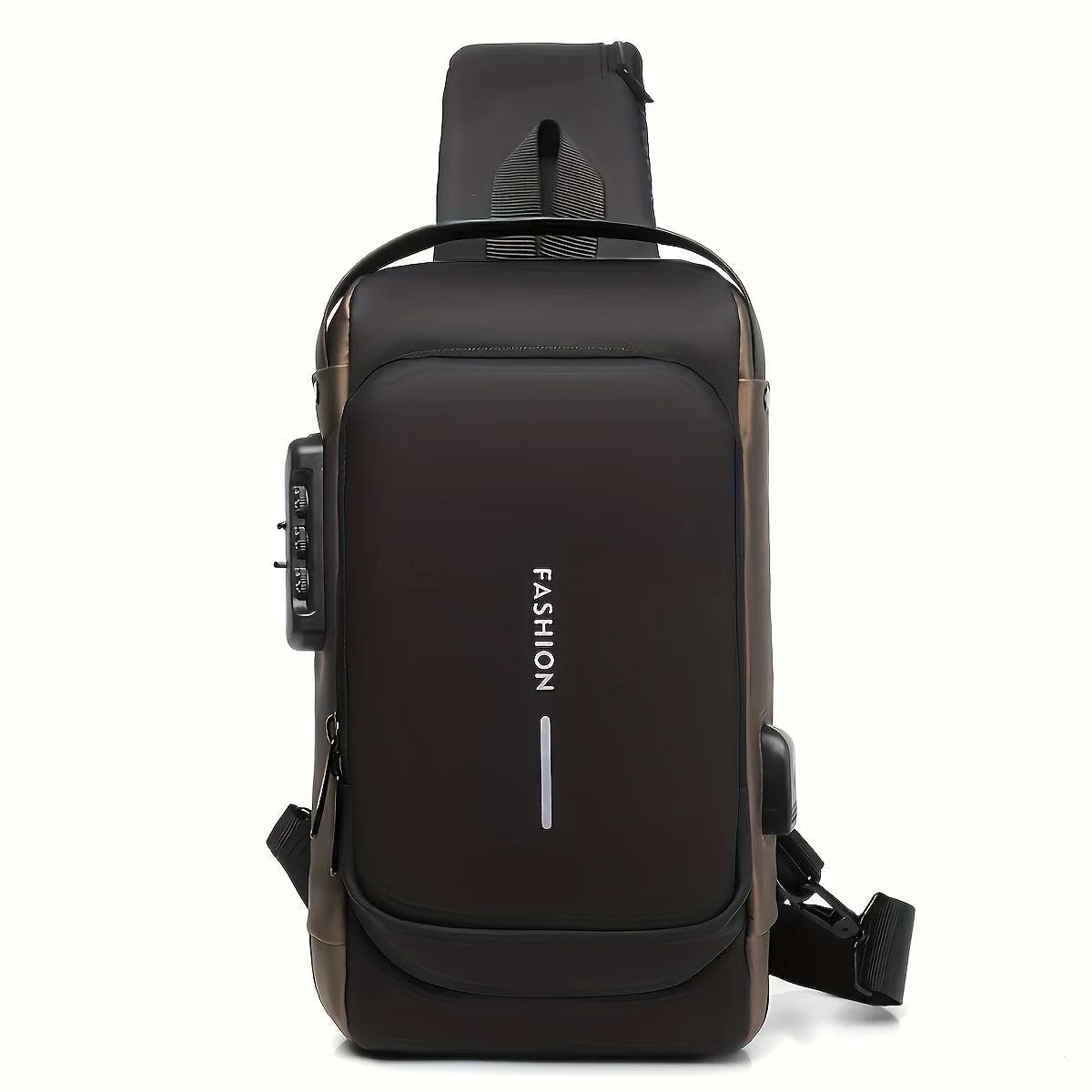 Anti-diefstal borsttas voor heren, modieuze schuine motor- en casual sportrugzak, duurzame Oxford-stof